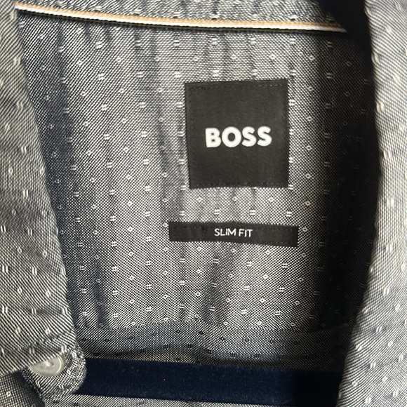 HUGO BOSS SLIM FIT RESPONSIBLE LONG SLEEVE DRESS SHIRT - Picture 4 of 12